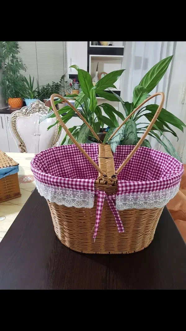 سبد دست بافت|صنایع دستی و سایر لوازم تزئینی|گنبد کاووس, |دیوار