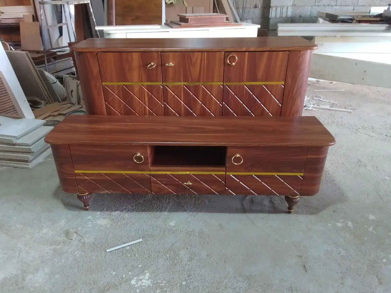 ست کامل کنسول، میز تلویزیون، جاکفشی MDF وکیوم|میز تلویزیون|پارس‌آباد, |دیوار