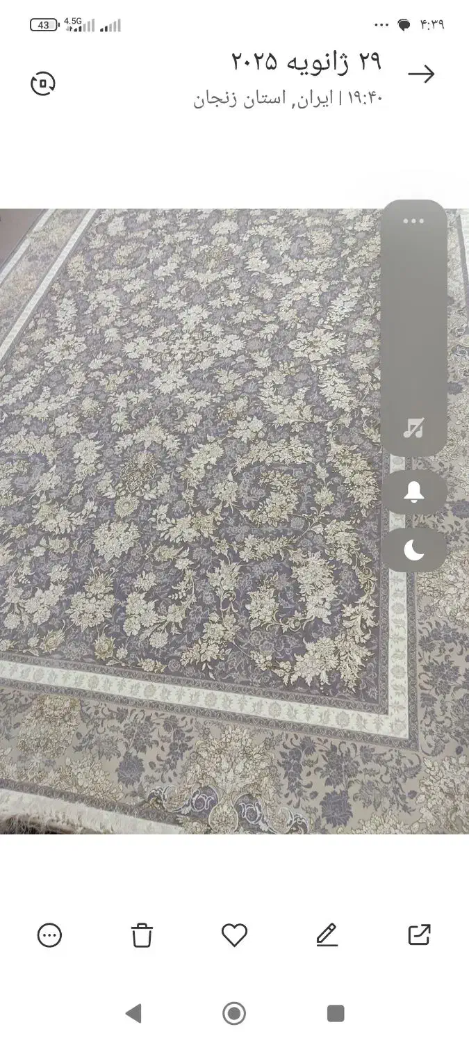 قالی ۹ متری نو هرتخته ۲۱ملیون|فرش|زنجانرود, |دیوار