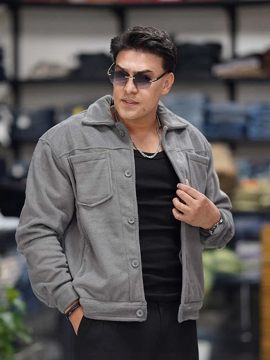 کت فوتر ضخیم مردانه طوسی کد 824|لباس|نسیمشهر, |دیوار