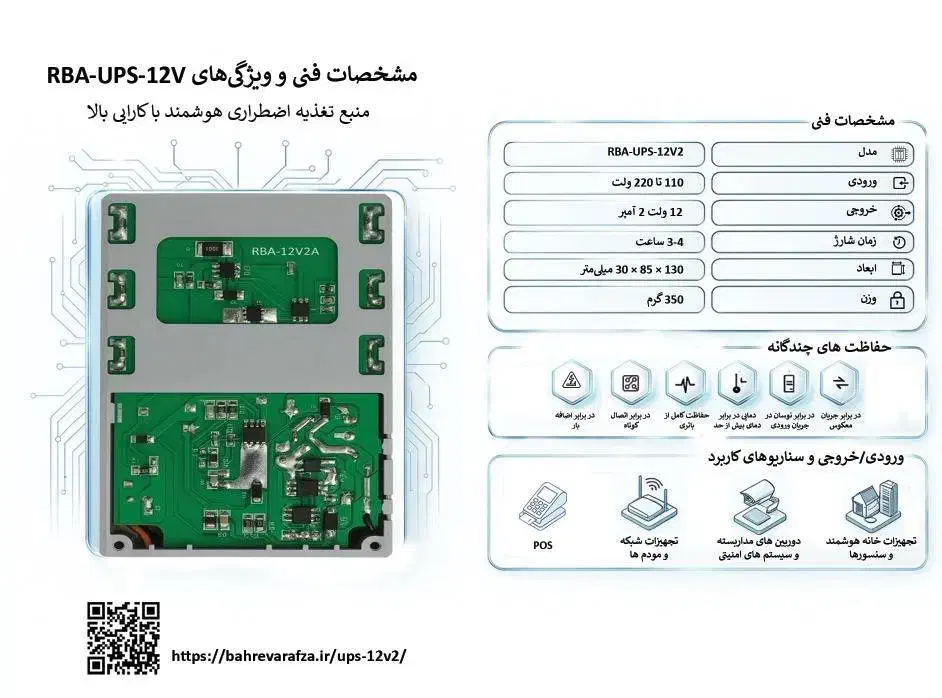 دستگاه برق اضطراری 12 ولت 2 آمپر|مودم و تجهیزات شبکه|تهران, شهرک هما|دیوار
