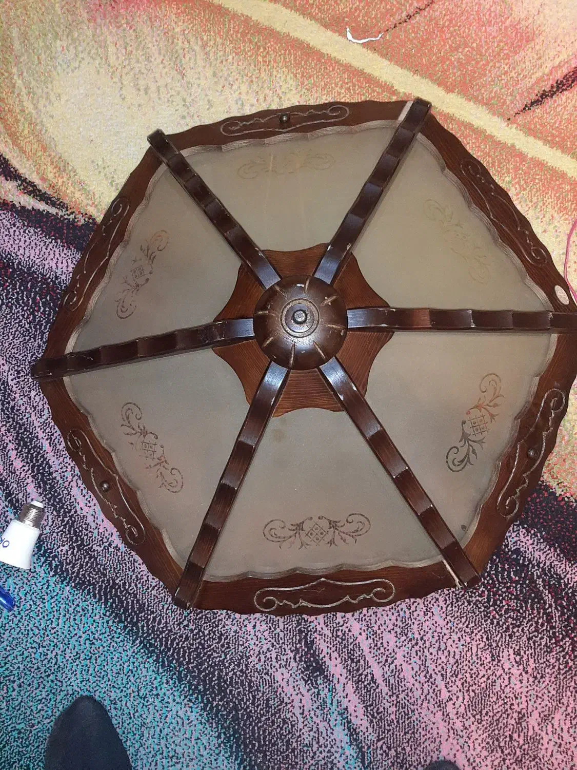 ۶ لوستر چوبی|لوستر و چراغ آویز|شیراز, شهرک بزین|دیوار