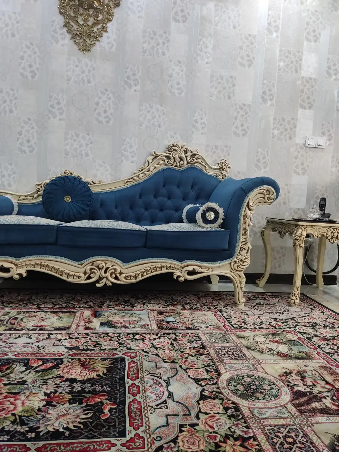 مبل ۱۰نفره استیل|مبلمان خانگی و میز عسلی|اسلام‌شهر, شهرک مفیدی|دیوار