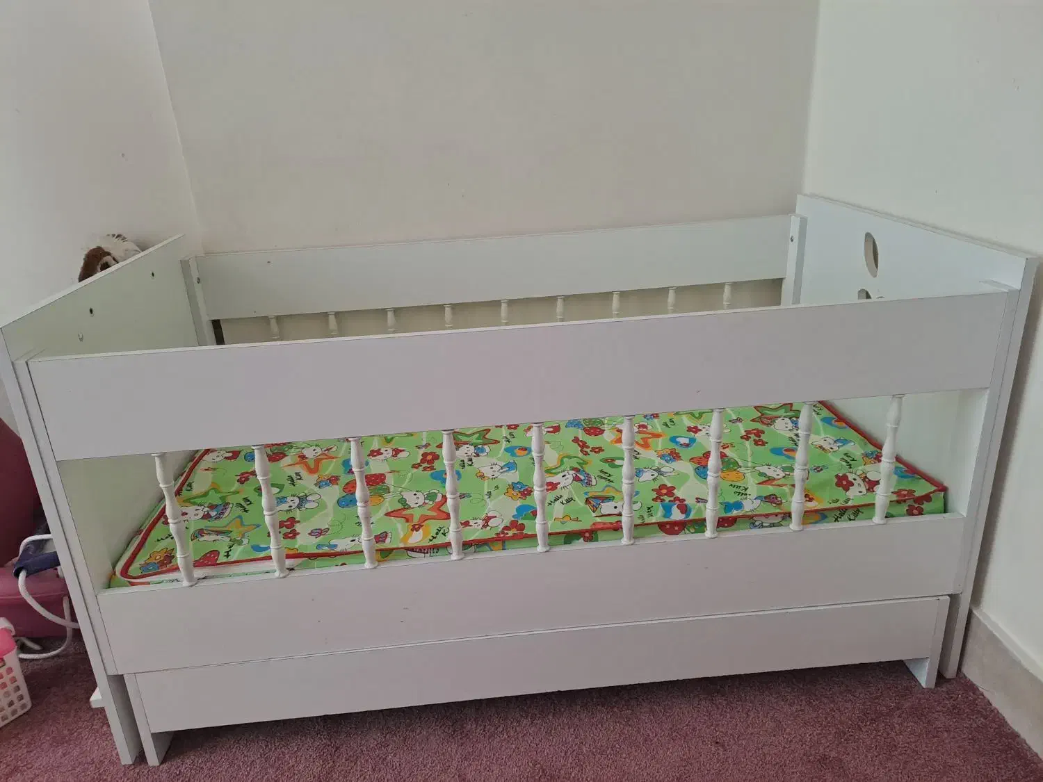 تخت کودک کاملاسالم دومنظوره|تخت و سرویس خواب|داران, |دیوار