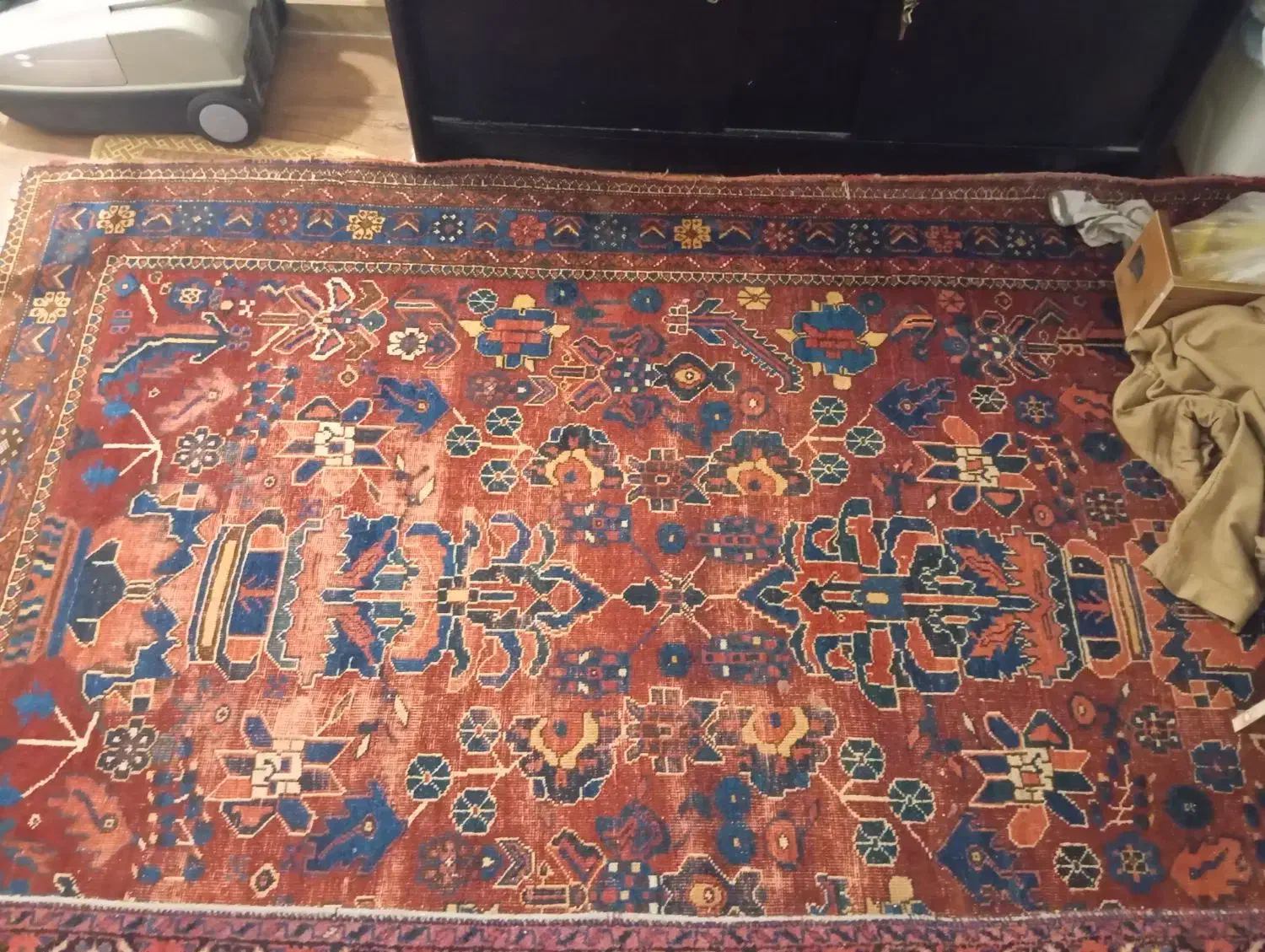 قالی کرمانی دست بافت قدیمی|فرش|کرمان, |دیوار