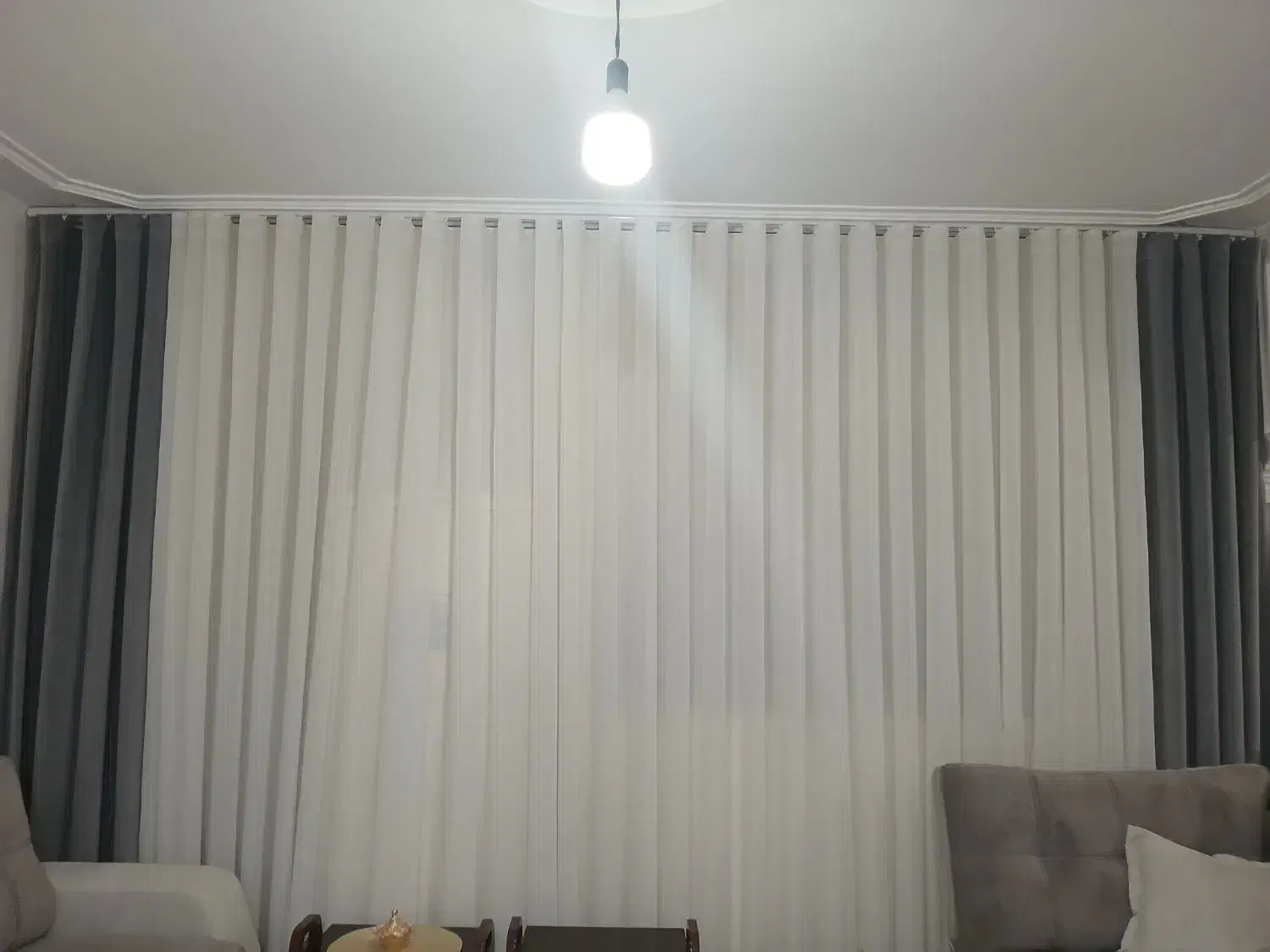 پرده پانچ ۱۲متر حریرو۶متر مخمل|پرده، رانر، رومیزی|قزوین, |دیوار