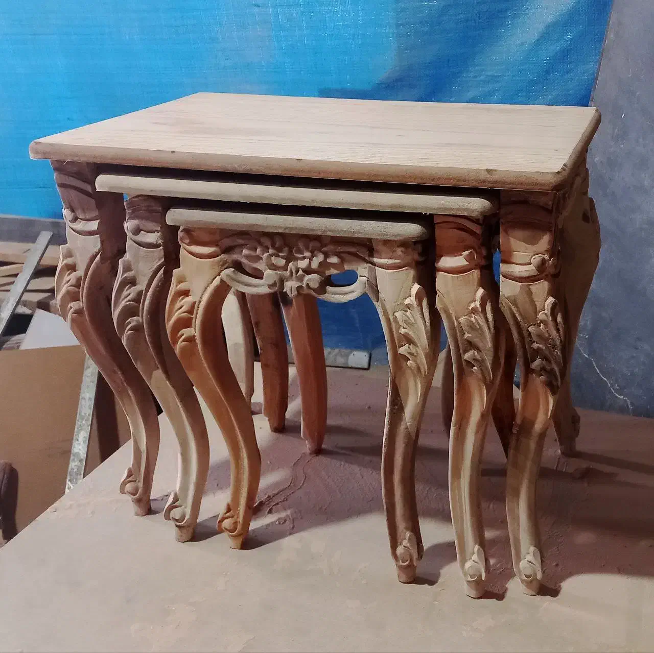 میز جلو مبلی عسلی چوب گردو میزجلومبلی|مبلمان خانگی و میز عسلی|مشهد, حضرت حجت|دیوار