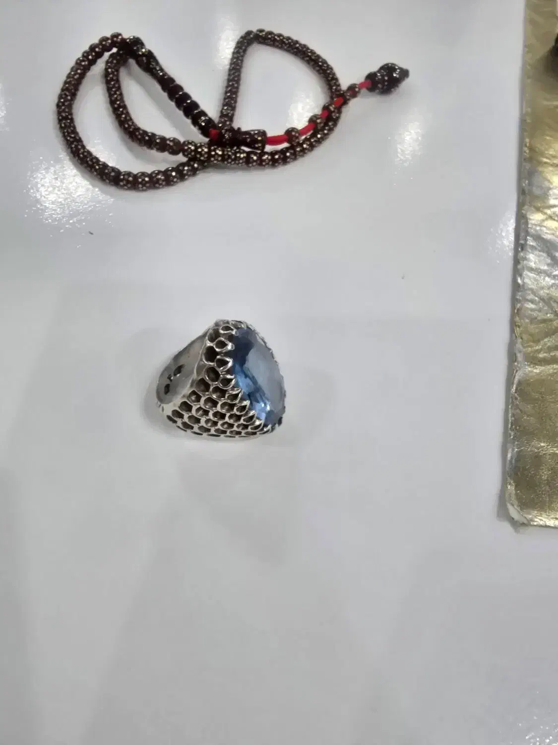 انگشتر طرح فدیوم پولکی نگین توپاز|جواهرات|تبریز, |دیوار