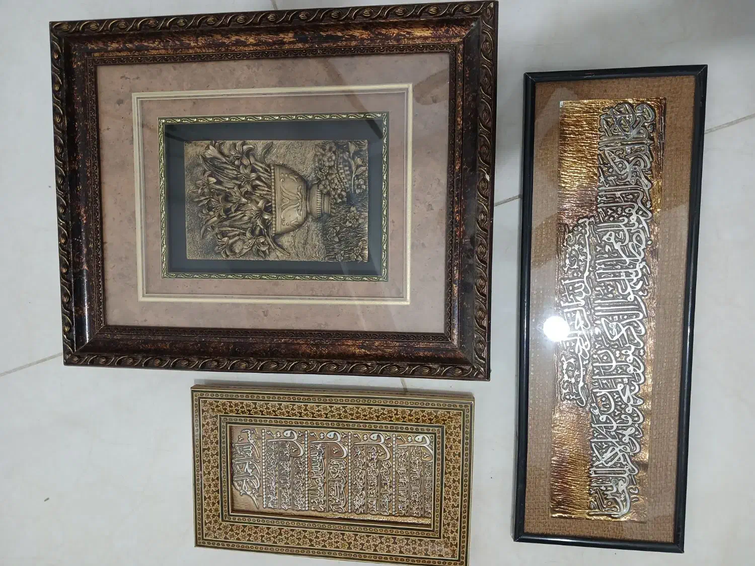 سه تابلو چهارقل، ون یکاد، گل|تابلو، نقاشی، عکس|ساری, |دیوار