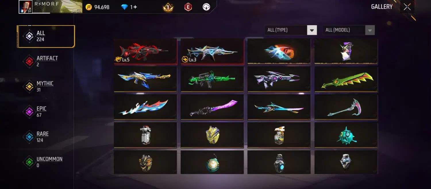 اکانت فری فایر|کنسول، بازی ویدئویی و آنلاین|بروجرد, |دیوار