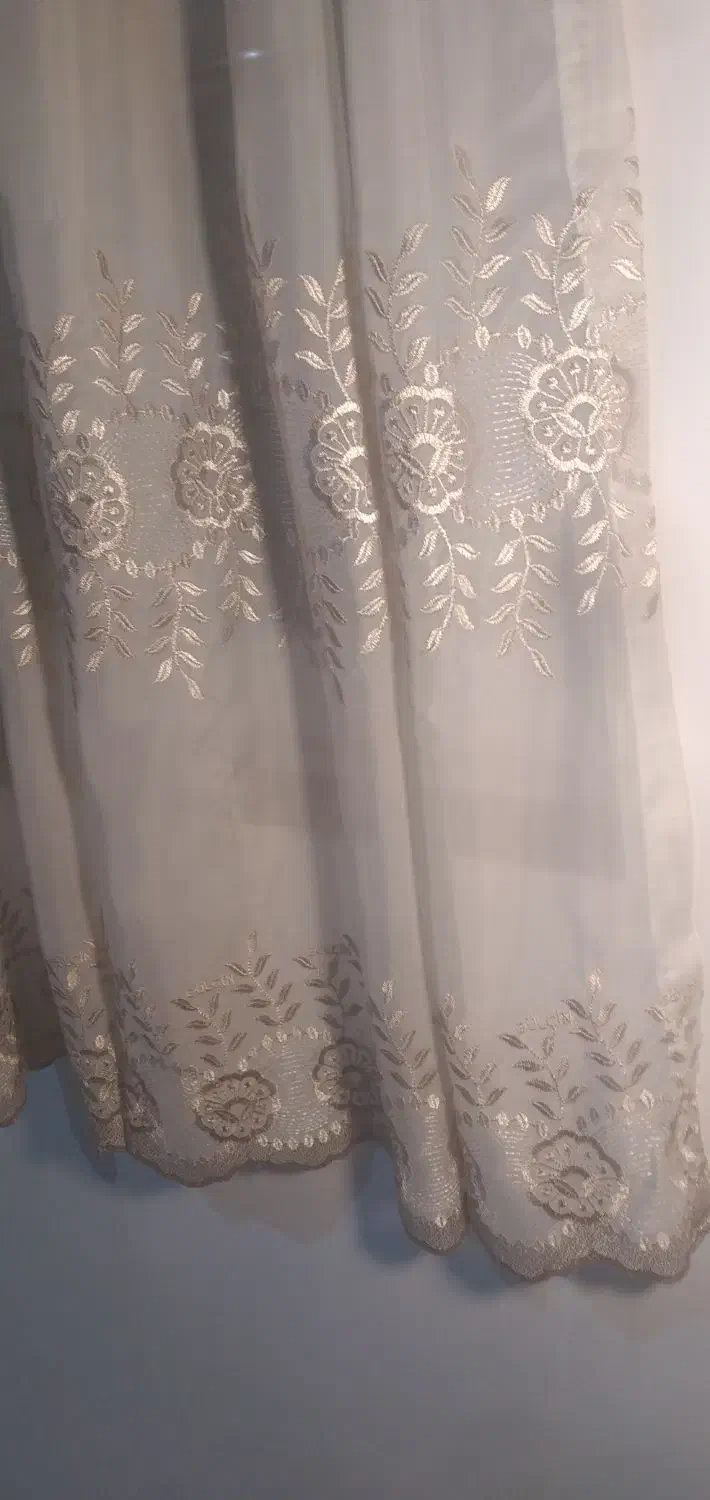 انواع پرده حریر گلدار، ساتن سفید، توری و زیرپرده|پرده، رانر، رومیزی|وحیدیه, |دیوار