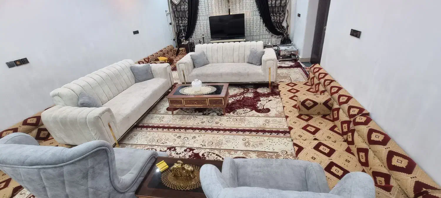 مبل راحتی ۸ نفره + میز غذاخوری ۶ نفره چوب راش|مبلمان خانگی و میز عسلی|کارون, |دیوار