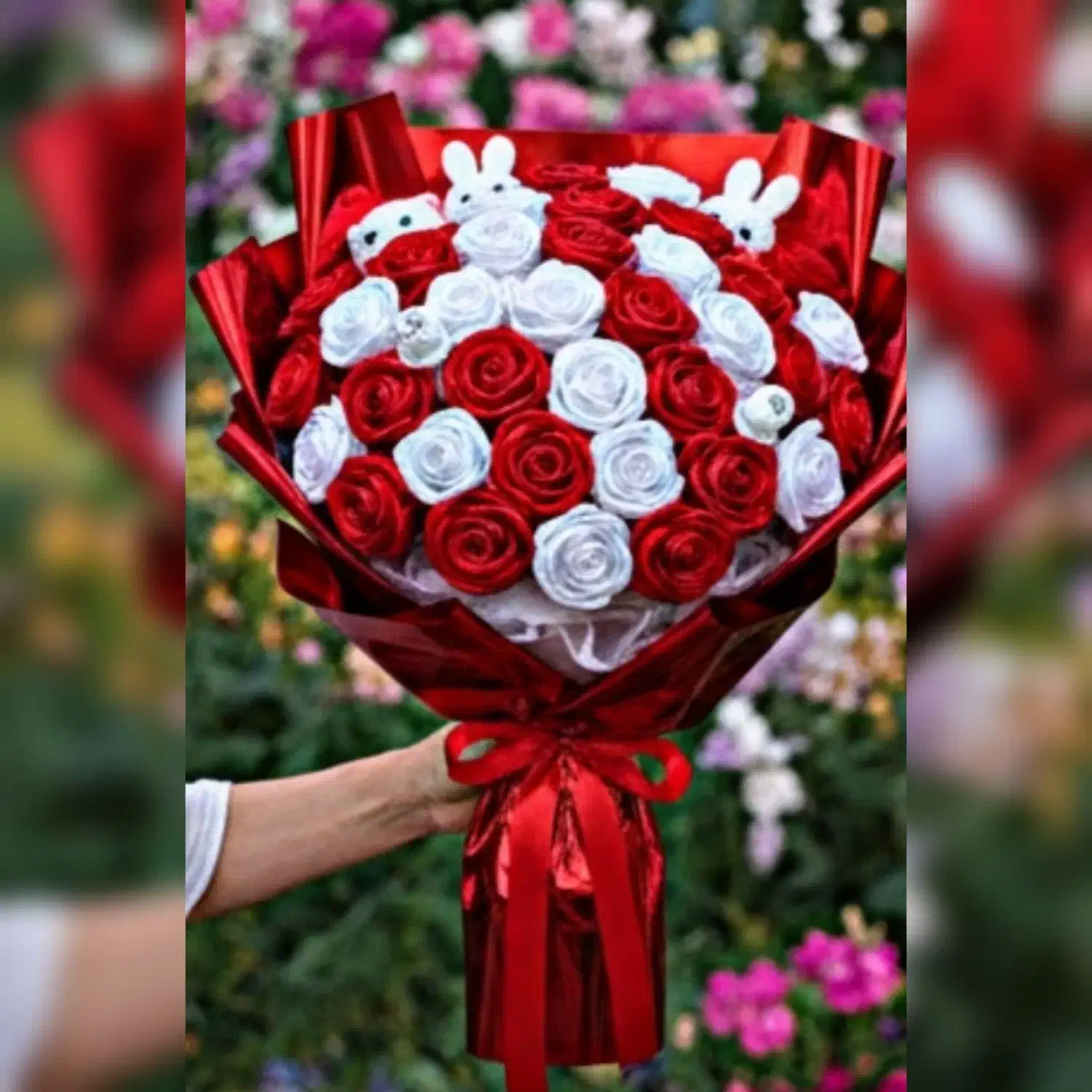 دستگل عروسک بافتنی وگل جاودان|گل مصنوعی|اصفهان, مارچین|دیوار