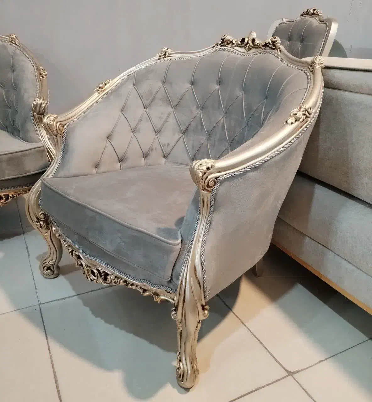 مبل ++ مدل کلاسیک شیک چوب راش پارچه نانو//اقساطی|مبلمان خانگی و میز عسلی|خمینی‌شهر, |دیوار