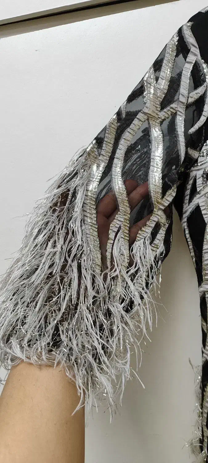 لباس مجلسی بلند مشکی نقره ای بسیار شیک وسالم|لباس|محمدشهر, شهرک نگین|دیوار