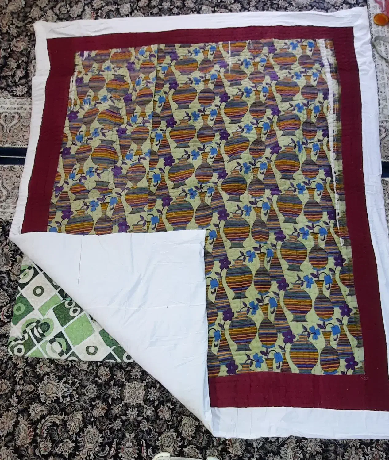 لحاف دست دوز نو|رختخواب، بالش، پتو|شهرکرد, |دیوار