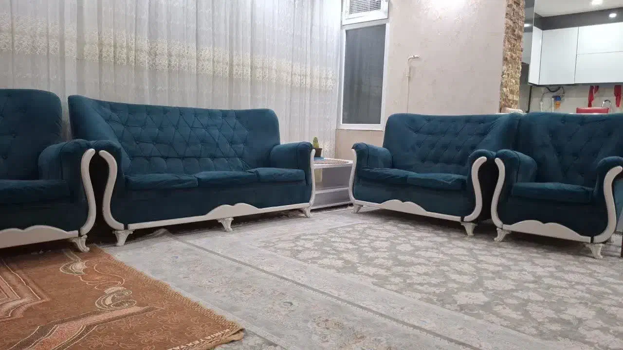 مبل ۷ نفر راحتی سالم|مبلمان خانگی و میز عسلی|درگزین, |دیوار