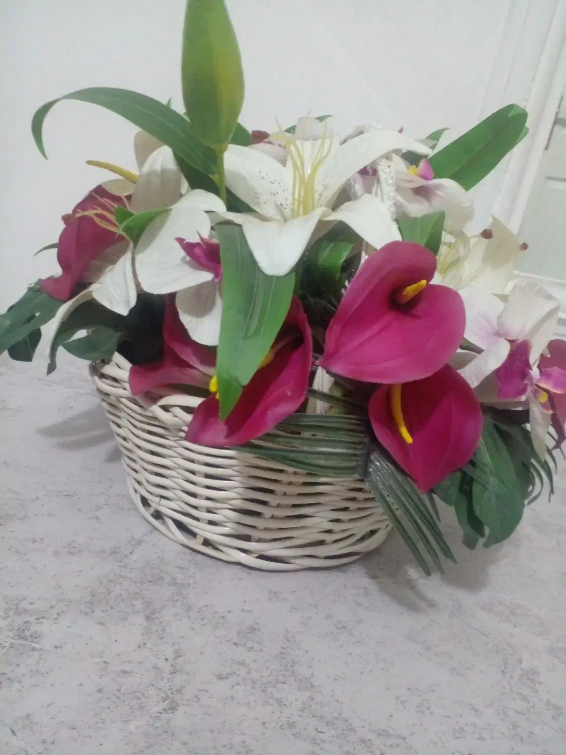 سبدگل مصنوعی خارجی|گل مصنوعی|محمدیه-قزوین, |دیوار