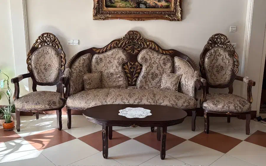 مبل ۹ نفره استیل|مبلمان خانگی و میز عسلی|بروجرد, |دیوار