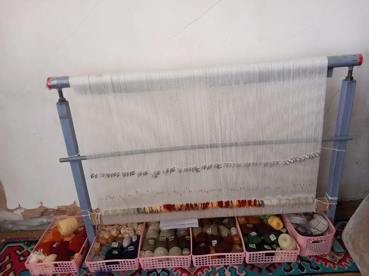 تابلوفرش نیمه کاره|تابلو فرش|خمینی‌شهر, |دیوار