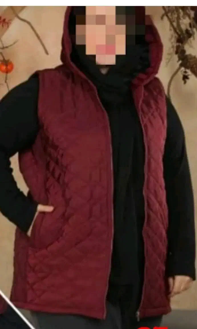 پافر سایز بزرگ رنگ زرشکی|لباس|رشت, لاکان شهر|دیوار