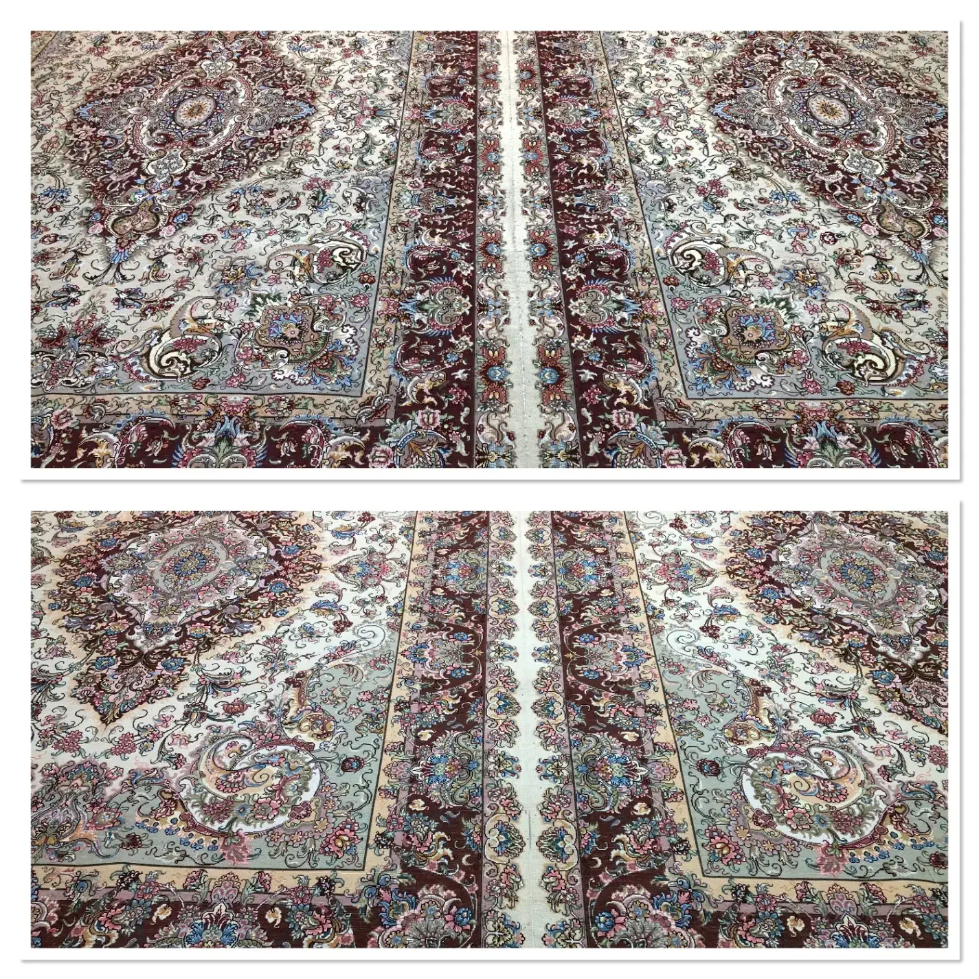 (فرش فرزین)مقایسه دو طرح جدید و پرطرفدارخطیبی ۳۰رج|فرش|تبریز, |دیوار