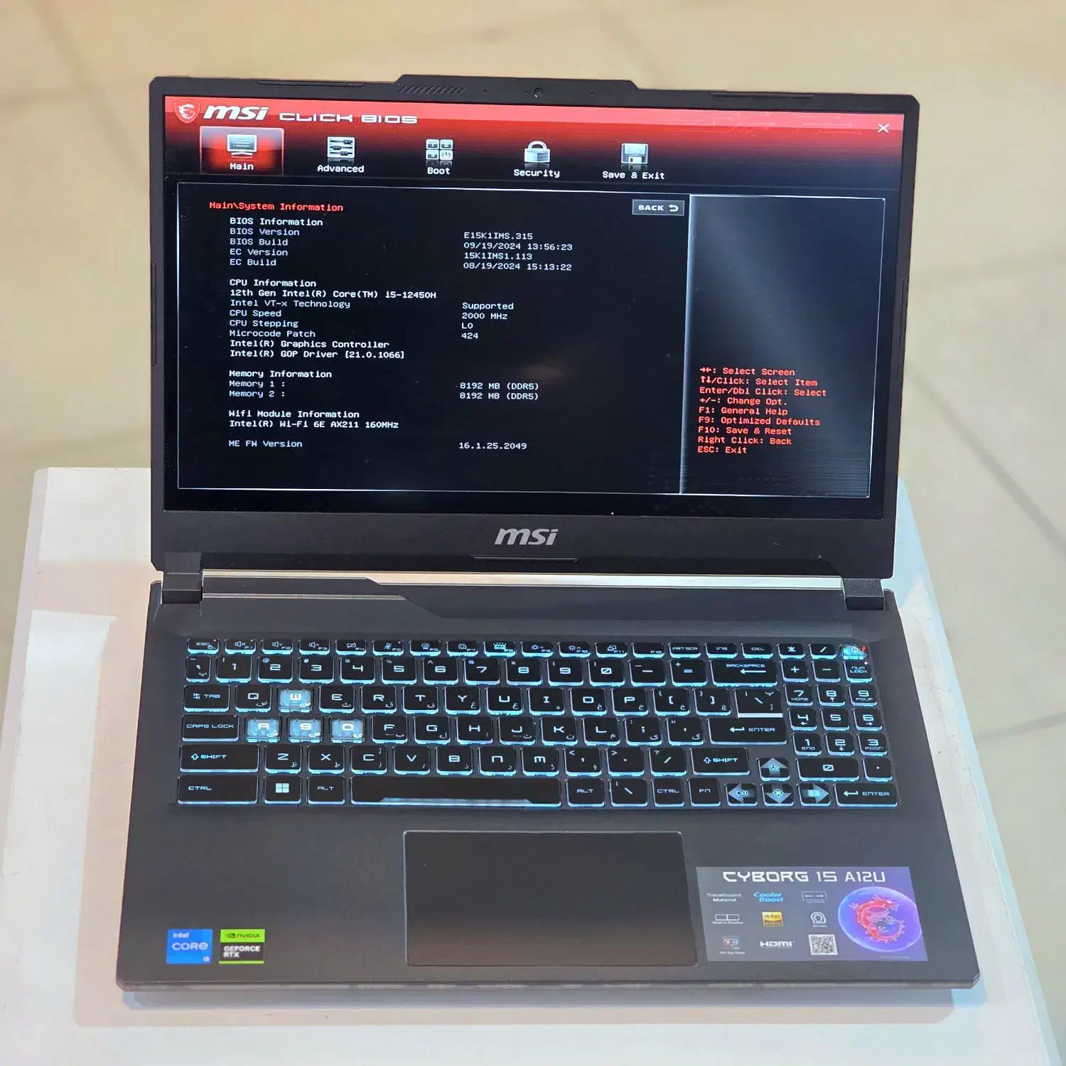 لپتاپ گیمینگ MSI Cyborg 15 گرافیک RTX2050|رایانه همراه|شیراز, ملاصدرا|دیوار