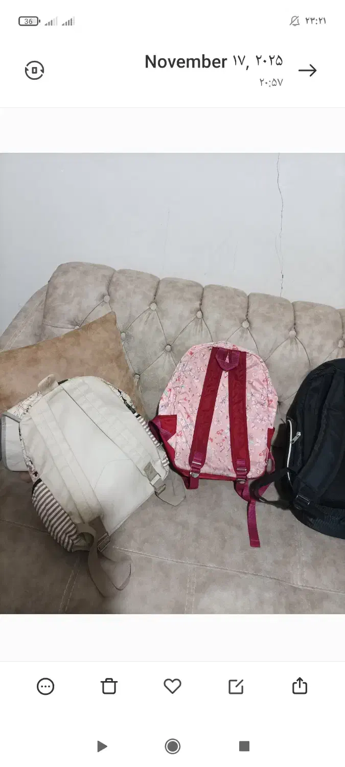 کوله مدارس ویک عددکوله باشگاه|کیف، کفش، کمربند|ارومیه, |دیوار