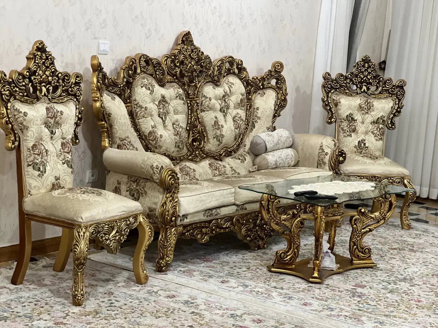 مبل سلطنتی 10 نفره|مبلمان خانگی و میز عسلی|مریوان, |دیوار