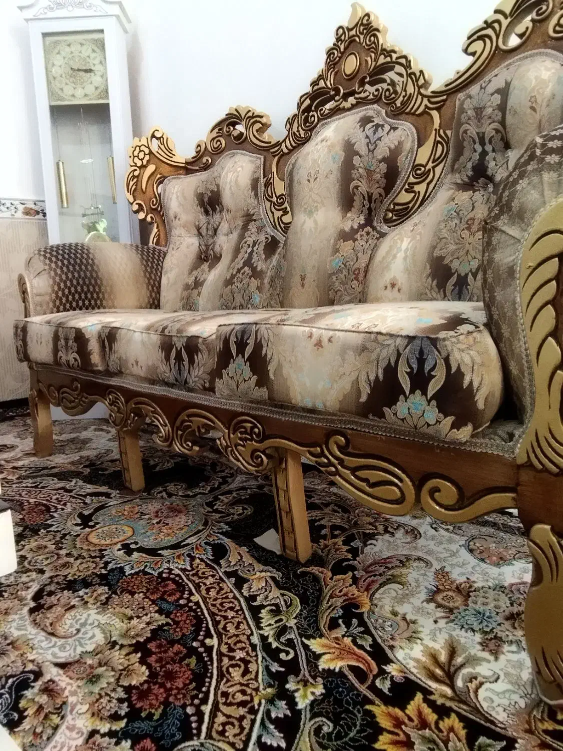 مبل سلطنتی7نفره درحد نو|مبلمان خانگی و میز عسلی|مشگین شهر, |دیوار