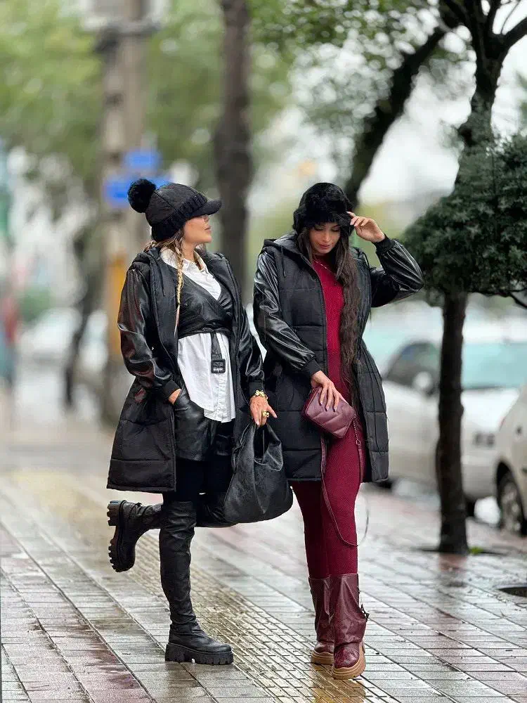 کاپشن آستین چرم زنانه|لباس|پردیس, فاز ۱|دیوار