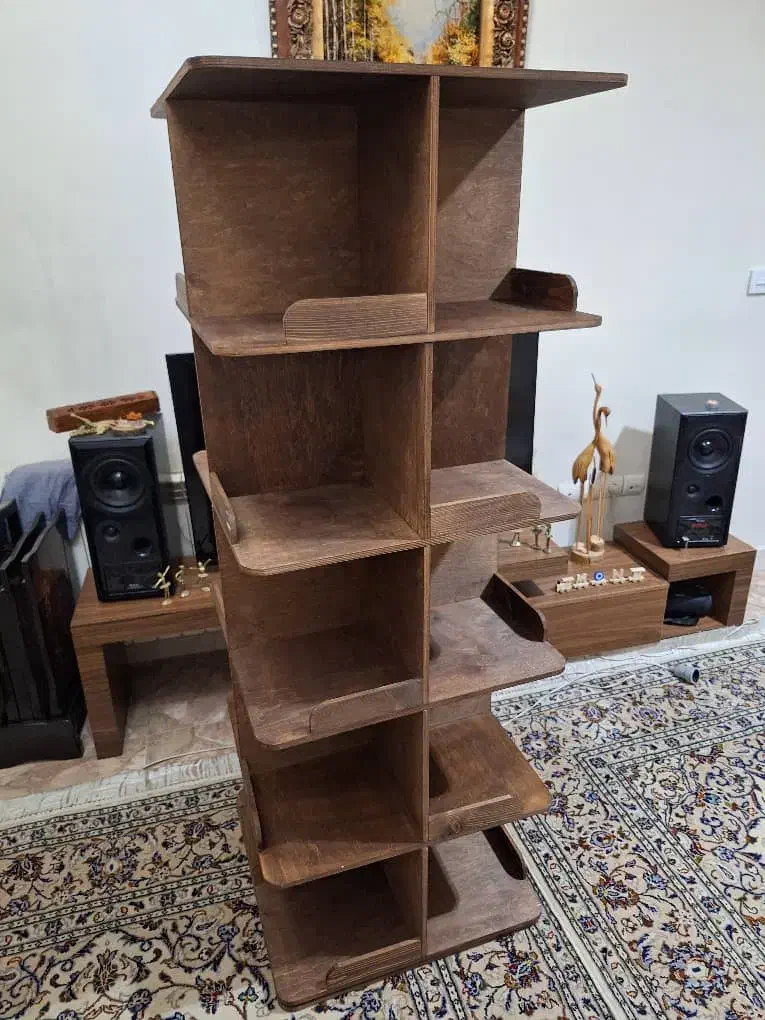 کتابخانه چرخان چوبی|کتابخانه، شلف، قفسه‌های دیواری|تهران, دستغیب|دیوار