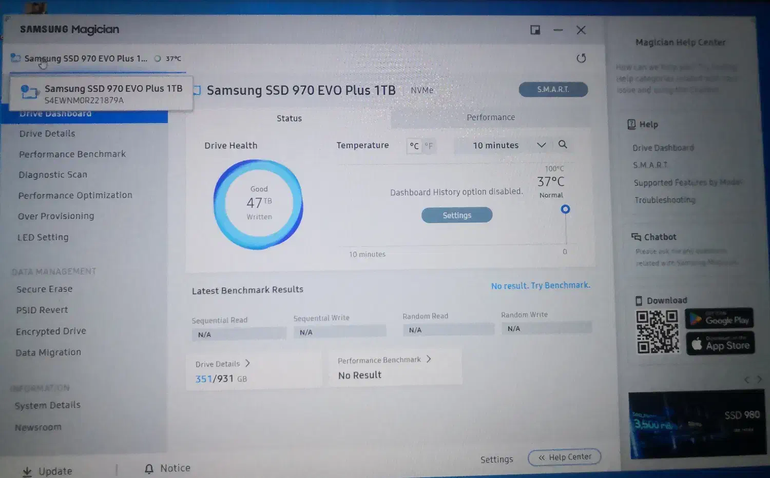 هارد سامسونگ یک ترابایت evo plus 970|قطعات و لوازم جانبی رایانه|اردبیل, |دیوار