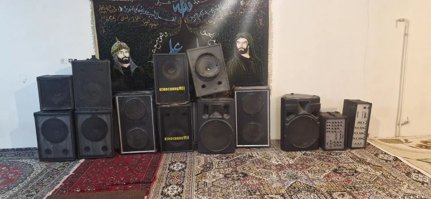 ۱۲ عدد باند و دو عدد میکسر قدیمی|سیستم صوتی خانگی|همدان, |دیوار