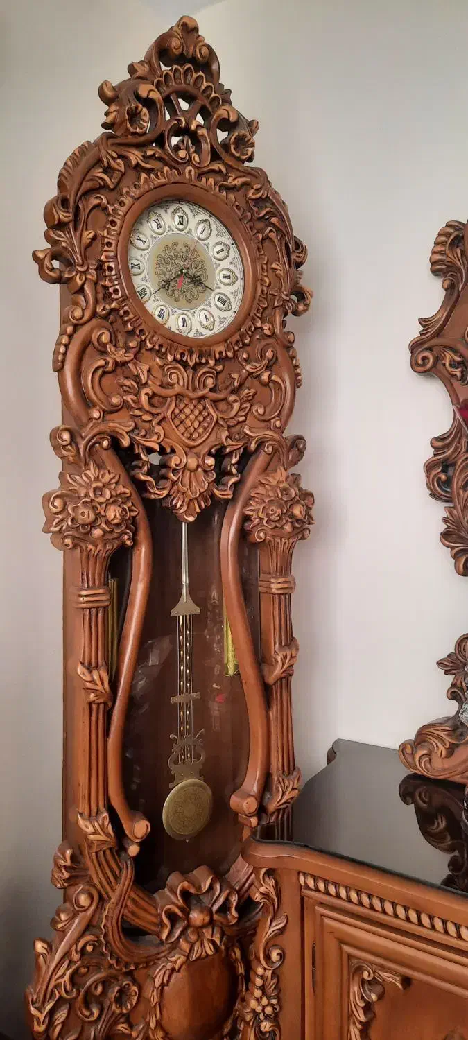 ساعت ایستاده تمام چوب|ساعت دیواری و تزئینی|ری, شهید غیوری (ابن باویه)|دیوار