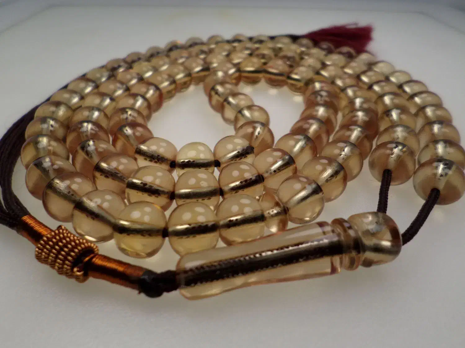 تسبیح سندلوس ۱۰۱ عددی نباتی  تراش سفارشی کد ۲۰۵|بدلیجات|آستارا, |دیوار