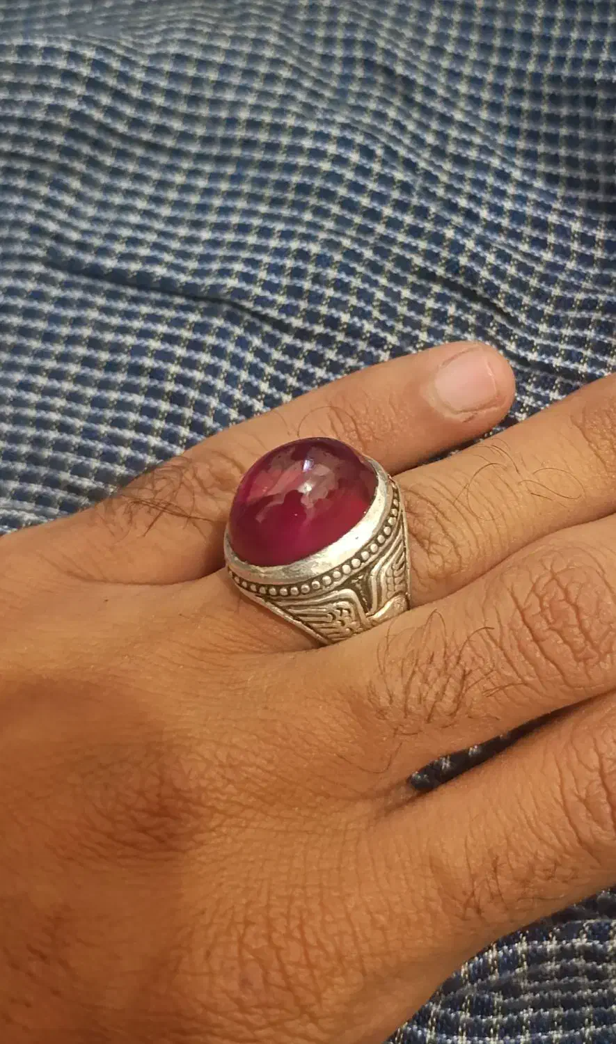 انگشتر نقره یاقوت|جواهرات|خاش, |دیوار