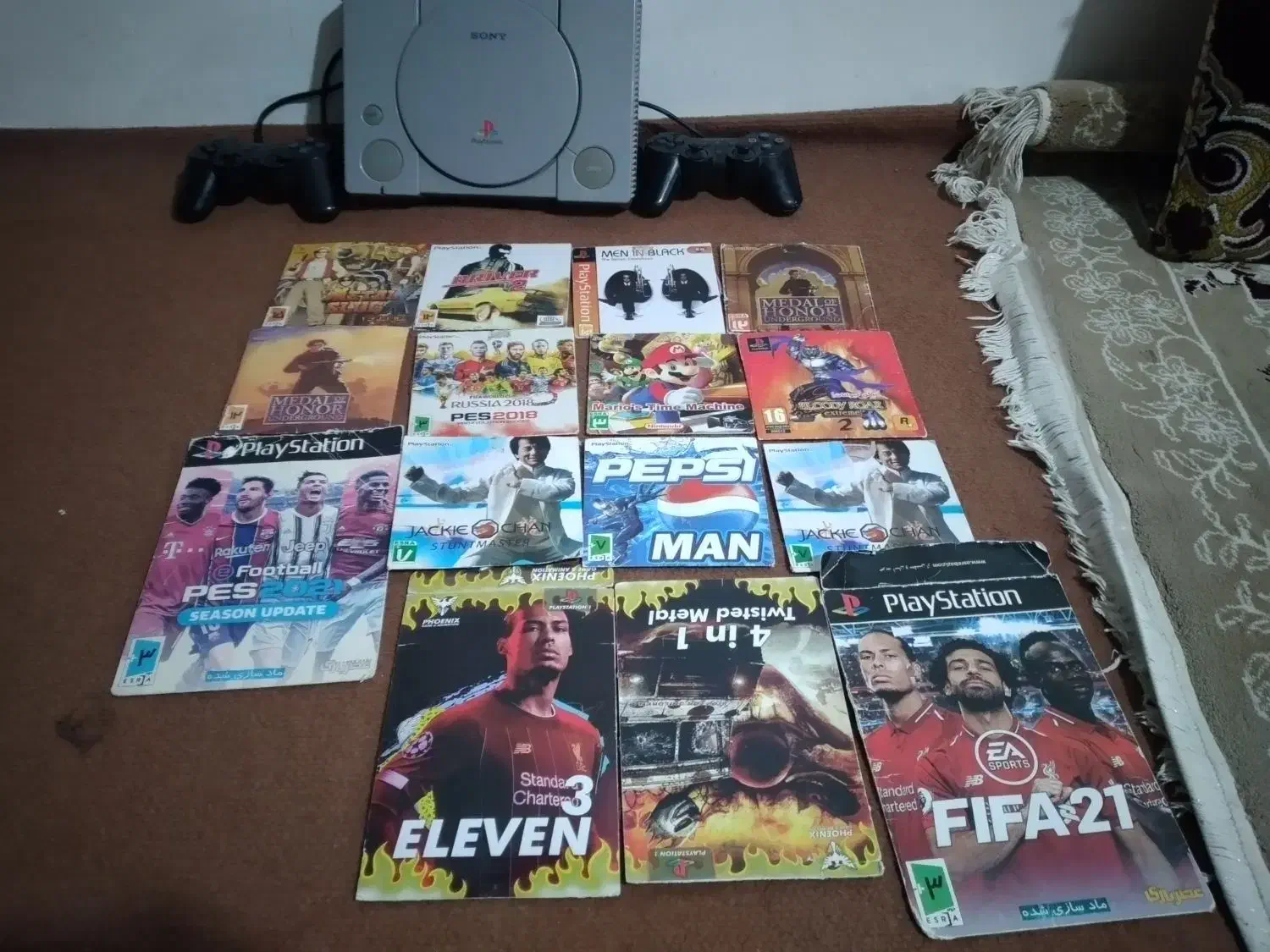 پلی استیشن ۱ همراه دو دسته شوک دار.وبازی|کنسول، بازی ویدئویی و آنلاین|شیروان (خراسان), |دیوار