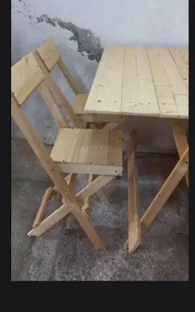 میز صندلی تاشو نو|صندلی و نیمکت|چاف و چمخاله, |دیوار