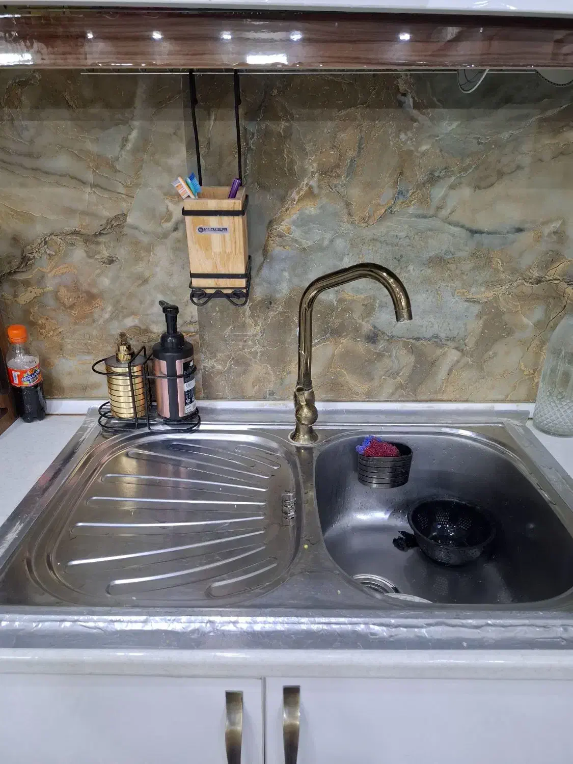 کابینت ام دی اف هایگلاس براق|آبچکان و نظمدهنده ظروف|کاشمر, |دیوار