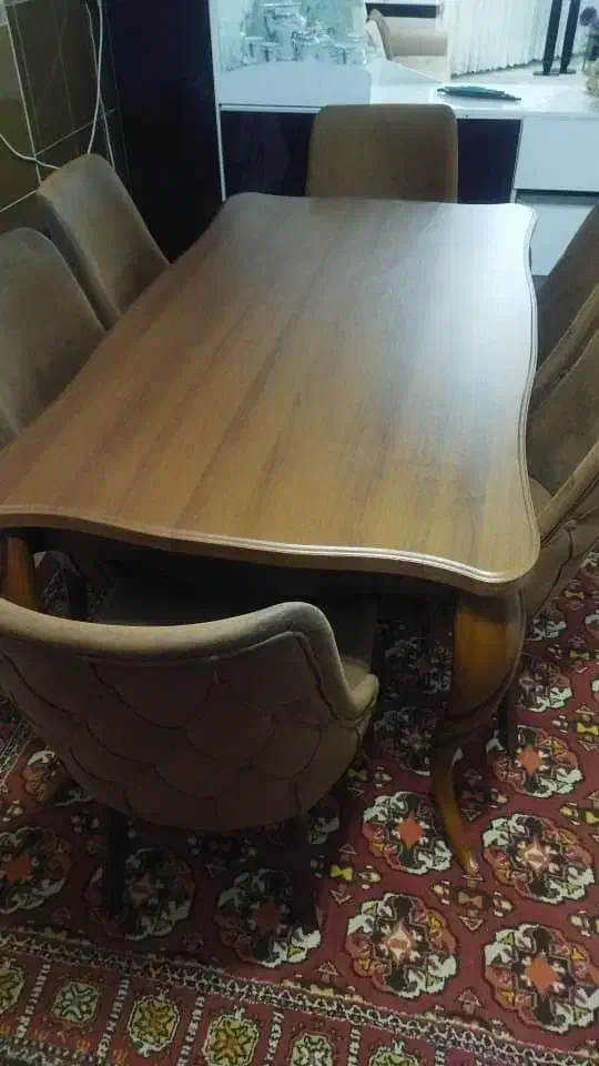 میز نهارخوری 6 نفره چوبی|میز و صندلی غذاخوری|بوکان, |دیوار