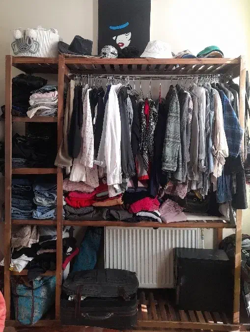 رگال لباس تمام چوب دست ساز|جاکفشی، کمد، دراور|اندیشه, اندیشه فاز ۴|دیوار