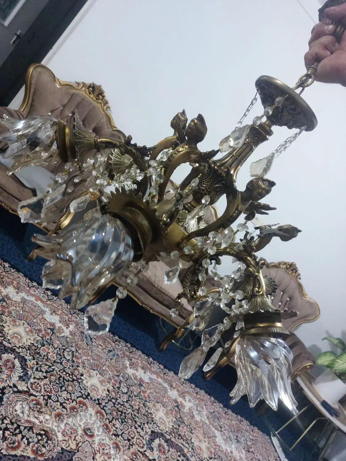 لوستر ۶ شاخه فرشته|لوستر و چراغ آویز|قزوین, |دیوار