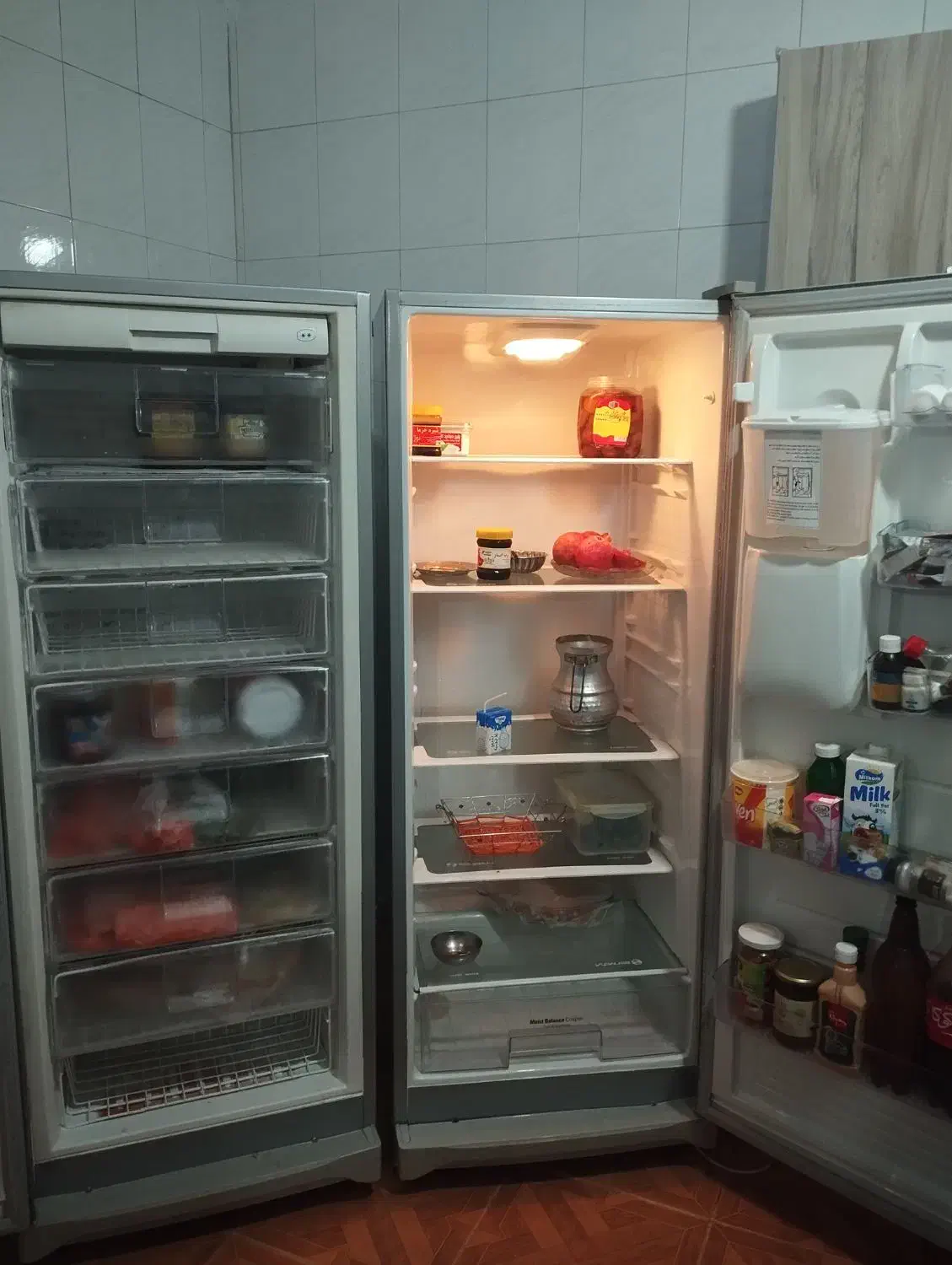 یخچال فریزر دوقلو بدونه برفک سیلوان درحد اک|یخچال و فریزر|خرم‌آباد, |دیوار