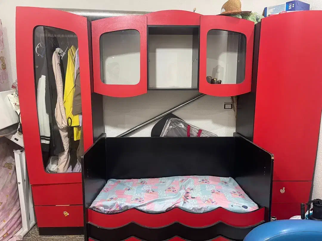 کمدوتخت خواب بچه|تخت و صندلی بچه|دابودشت, |دیوار