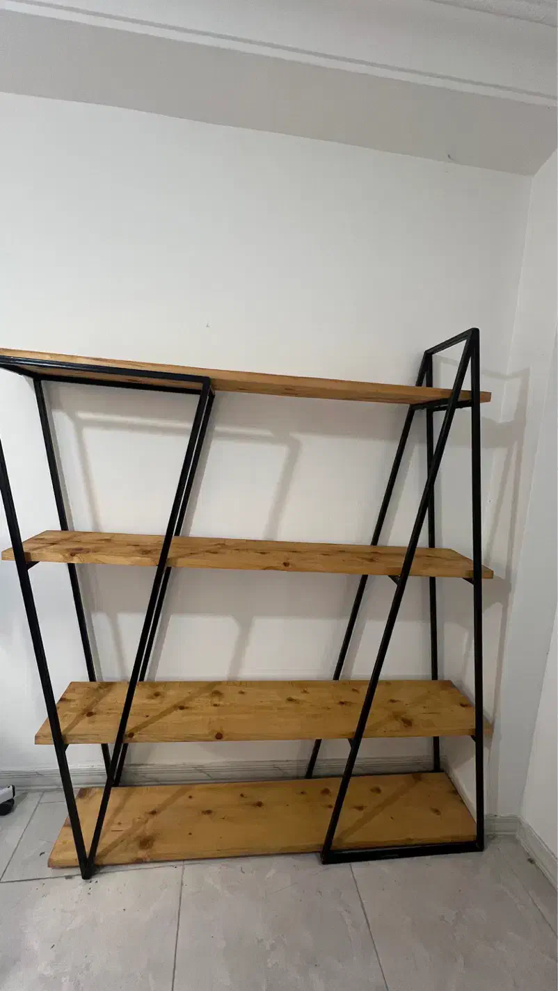 شلف ایستاده اهنی چوبی|کتابخانه، شلف، قفسههای دیواری|لنگرود, |دیوار