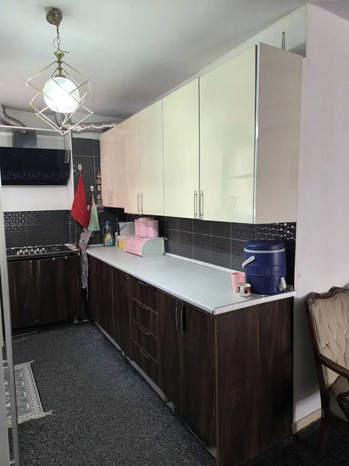 کابینت آشپزخانه همراه سینک و هود|آب‌چکان و نظم‌دهنده ظروف|پرند, فاز ۶|دیوار