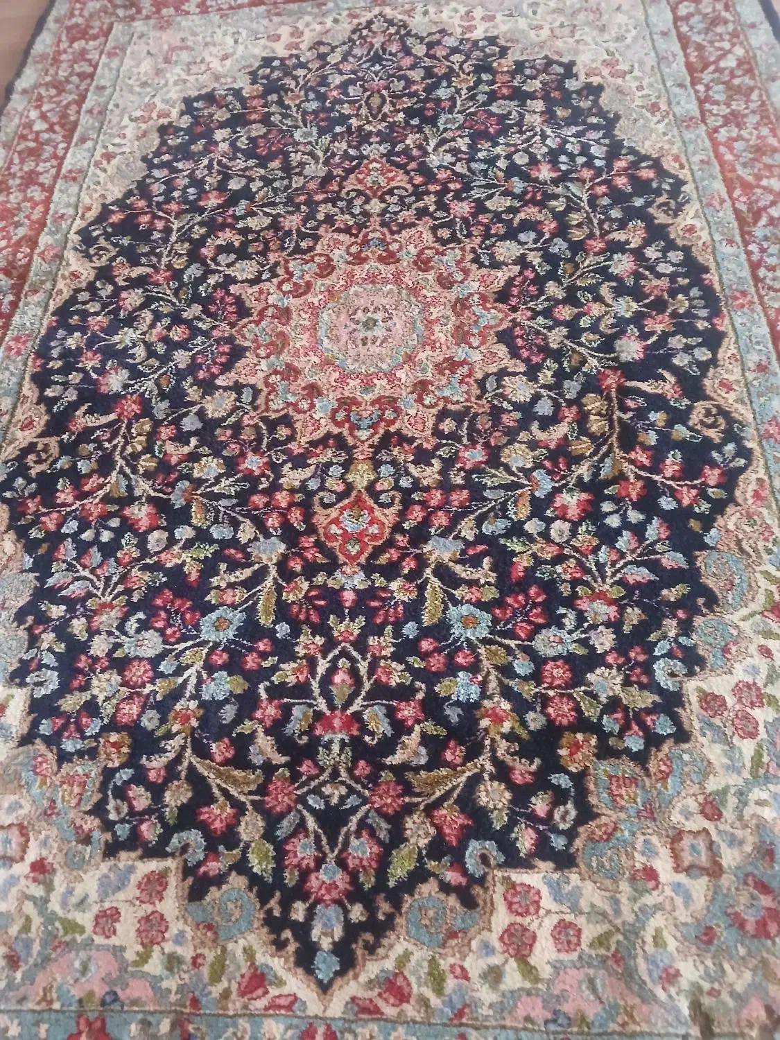 قالی کرمانی دست بافت|فرش|رفسنجان, |دیوار