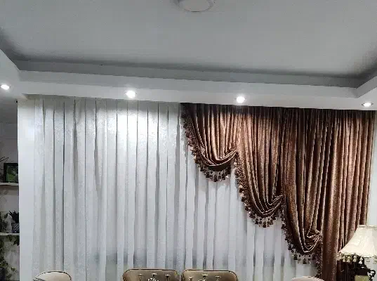 پرده پذیرایی .ضخیم|پرده، رانر، رومیزی|تهران, بوستان چیتگر|دیوار