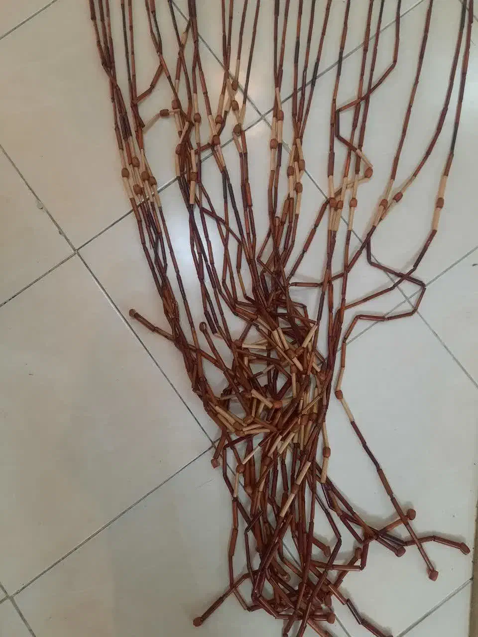 پرده چوبی کاملا سالم و جنس قدیمی و خوب|پرده، رانر، رومیزی|مشهد, هنرور|دیوار